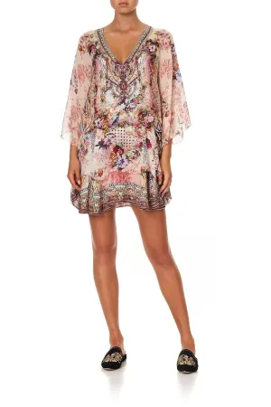 LAYERED FRILL SHORT DRESS SUMMONED BY A ROSE