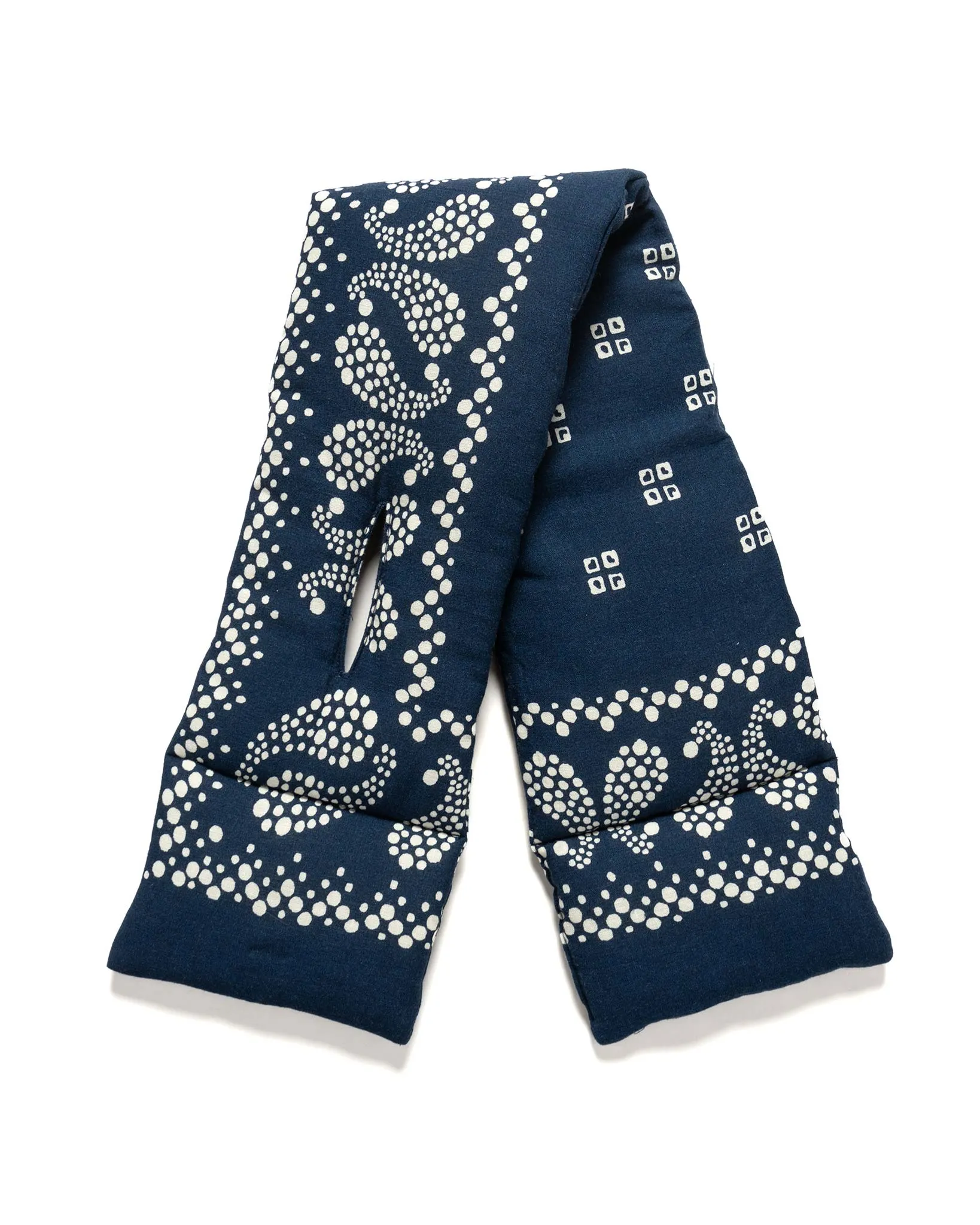 Linen Rayon Bandana KESA Scarf Navy