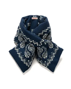 Linen Rayon Bandana KESA Scarf Navy