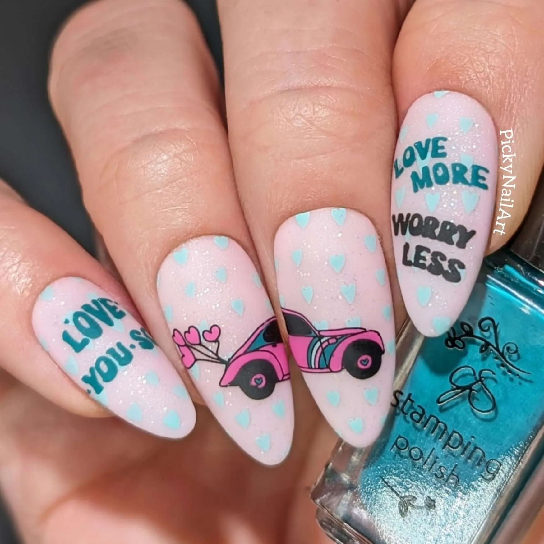 Love Bug (CjSV-43) Steel Layered Nail Art Stamping Plate