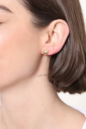 Lumi Mini Puff Heart Stud