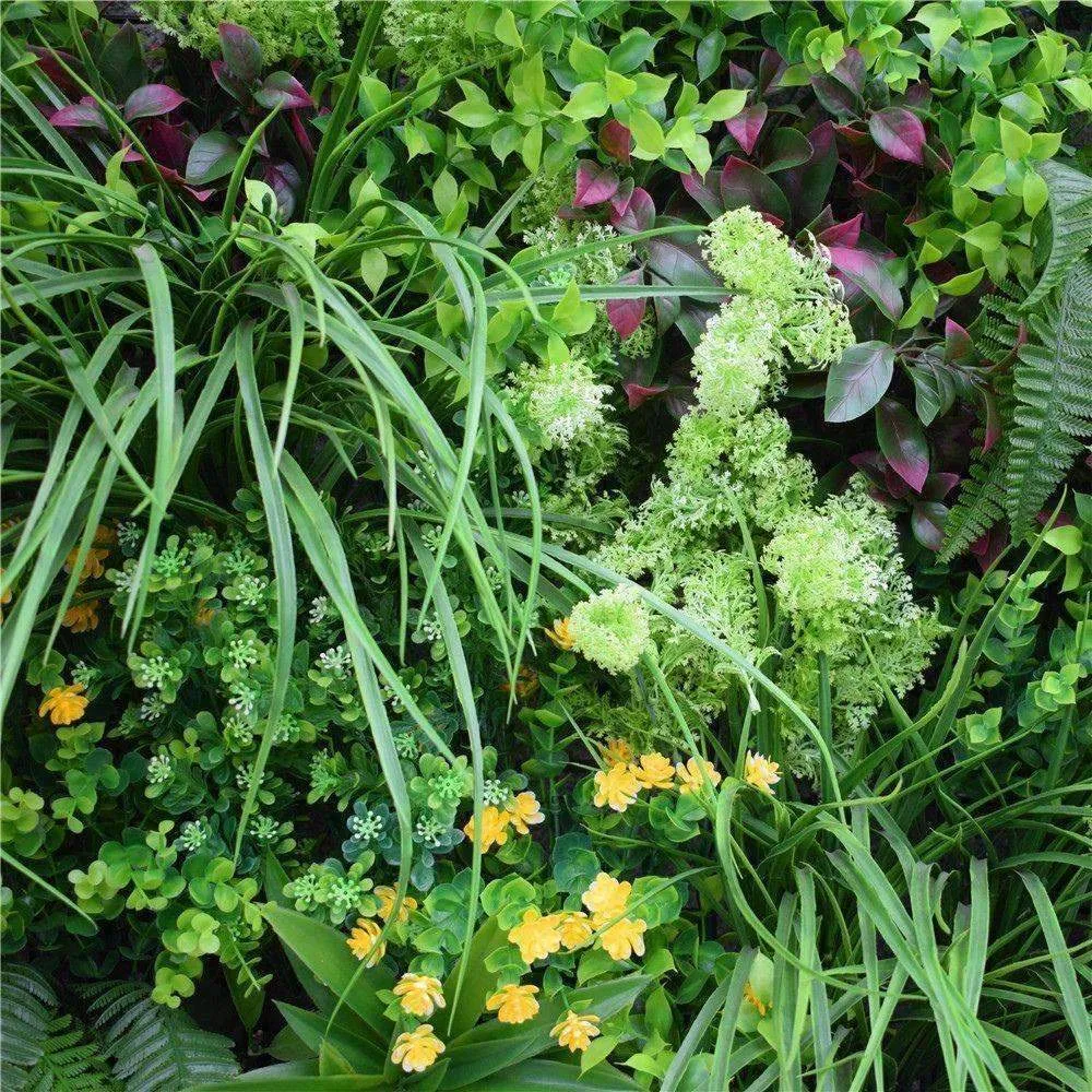 Luxury Country Fern Artificial Vertical Garden / Green Wall 100cm x 100cm UV Resistant