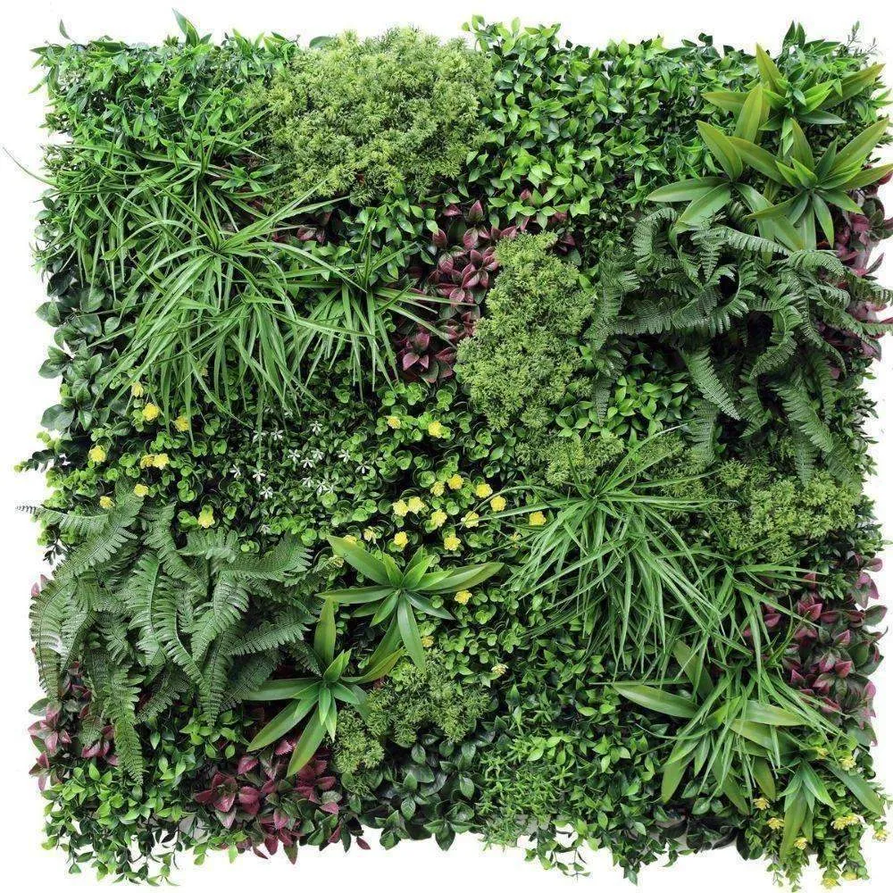 Luxury Country Fern Artificial Vertical Garden / Green Wall 100cm x 100cm UV Resistant