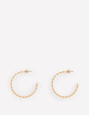 Metal Heart Earrings-Gold