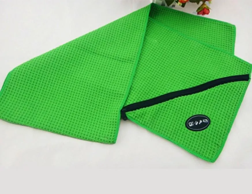 Microfiber Sport Towel With Zip Pocket