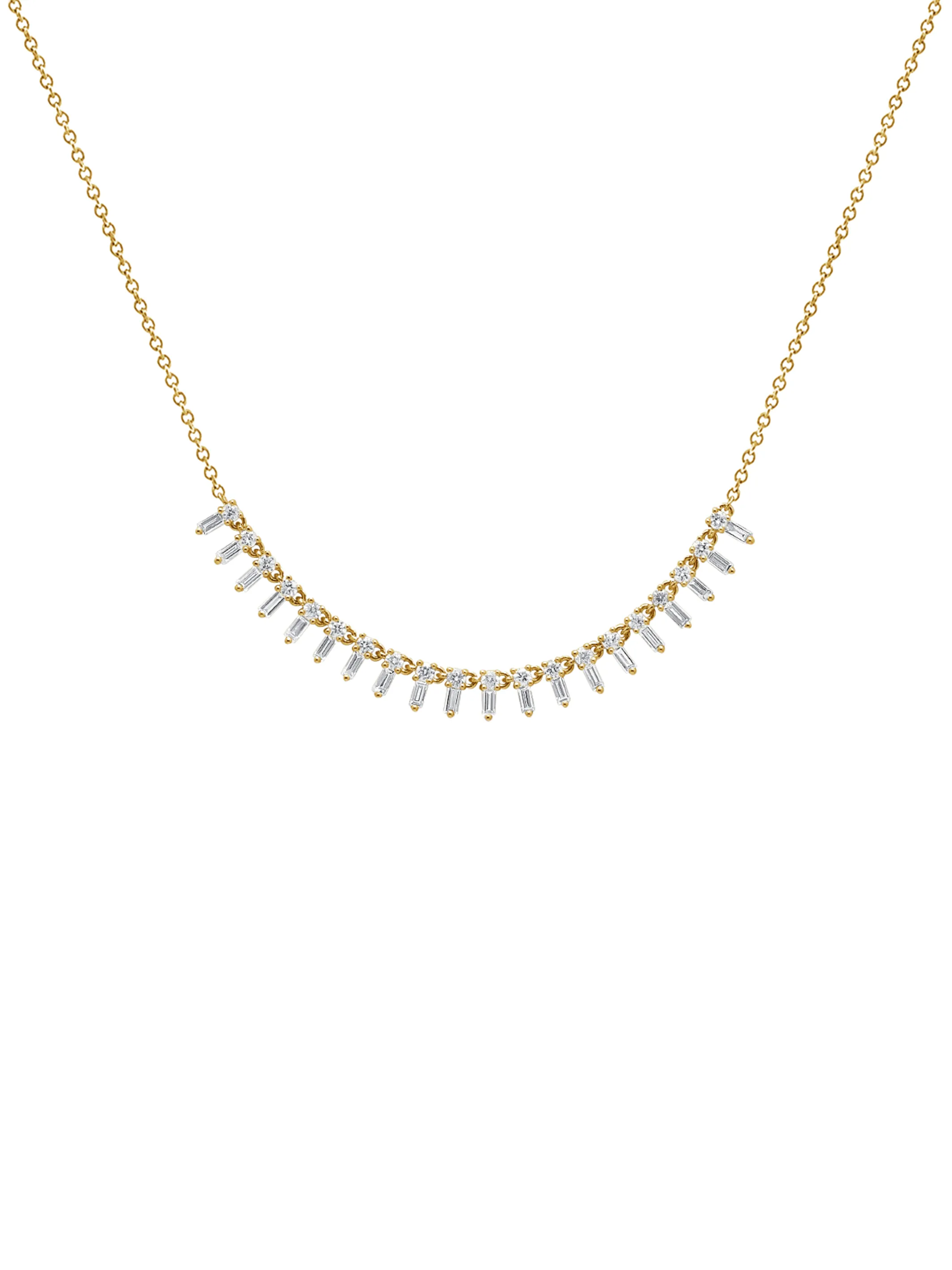 Mini Feather Diamond Necklace 14K