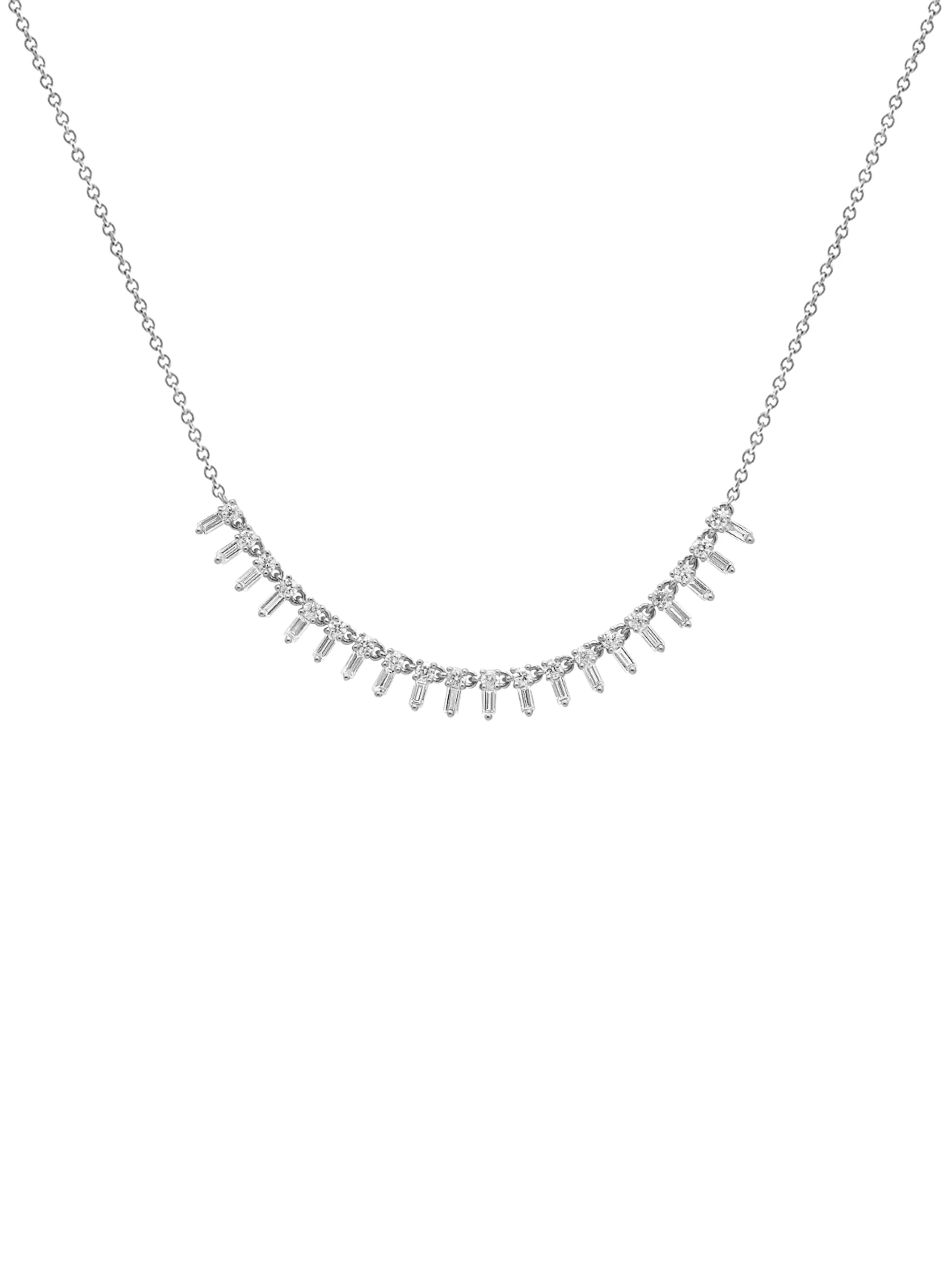 Mini Feather Diamond Necklace 14K