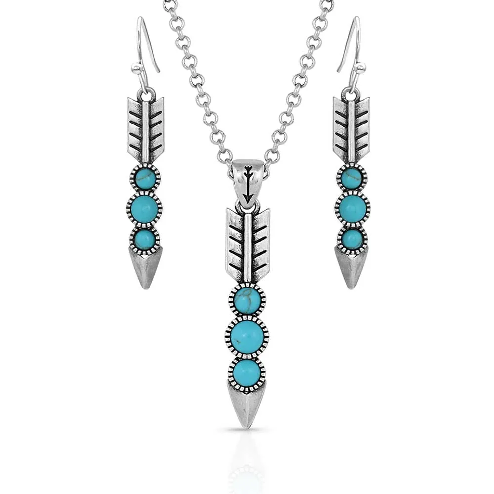 Montana Silversmiths Free Falling Silver Arrow Jewelry Set