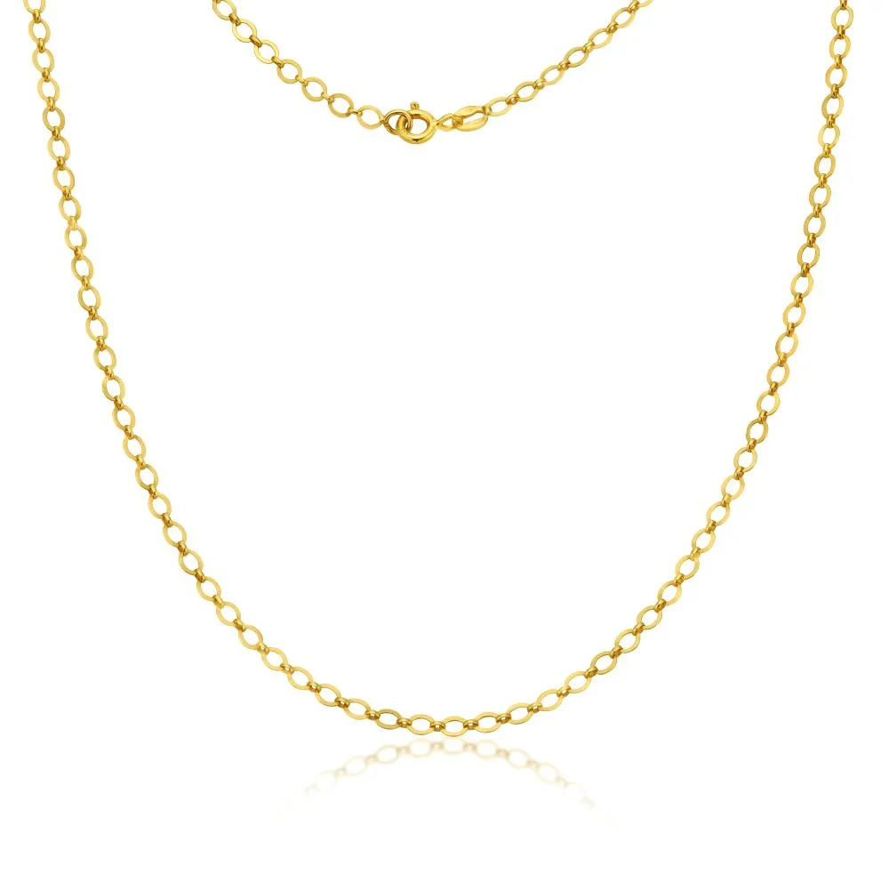 Oval Link Chain Necklace in 14K Gold