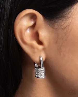 Paparazzi Earring ~ Locked Luxury - White