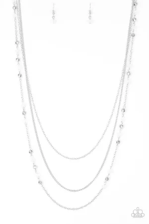 Paparazzi Necklace ~ Colorful Cadence - White