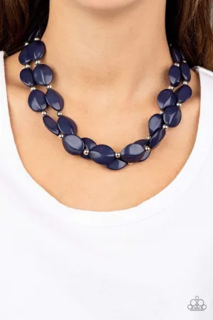 Paparazzi Two-Story Stunner - Blue Necklace