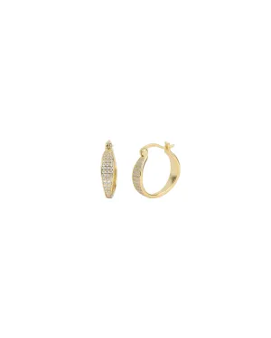 Pavé Teardrop Huggies