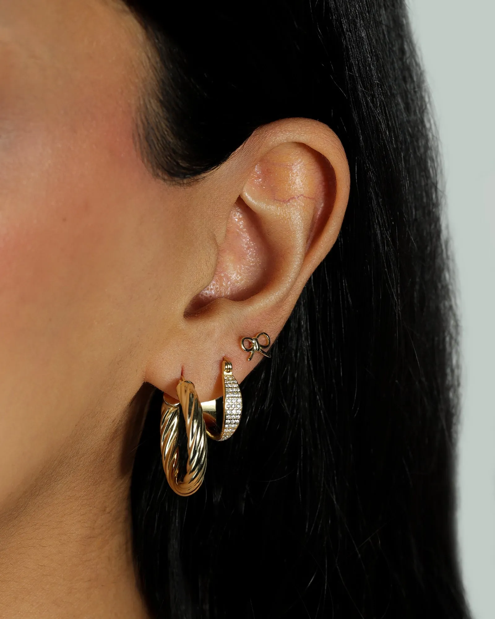 Pavé Teardrop Huggies