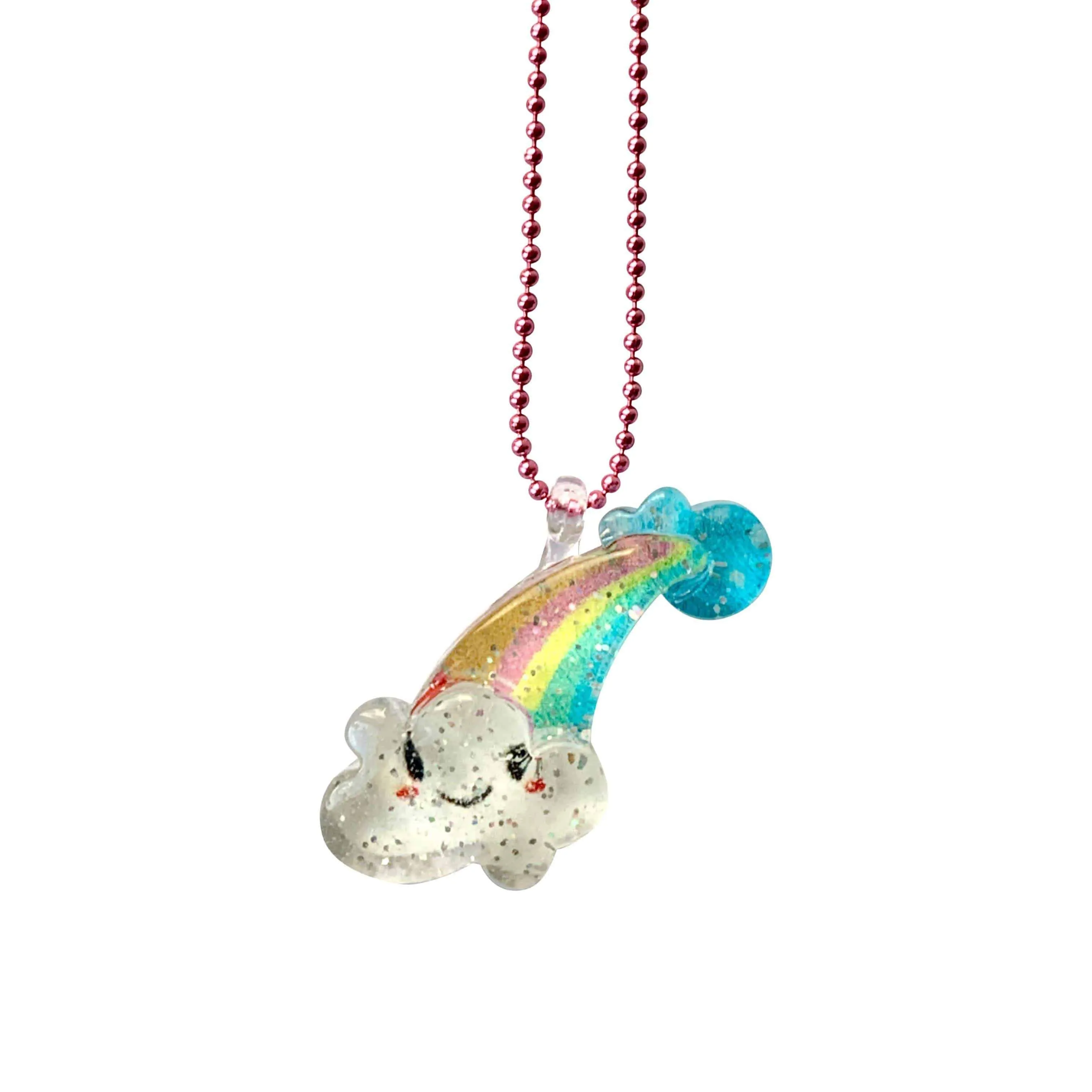 Pop Cutie Glitter Cloud Kids Necklaces