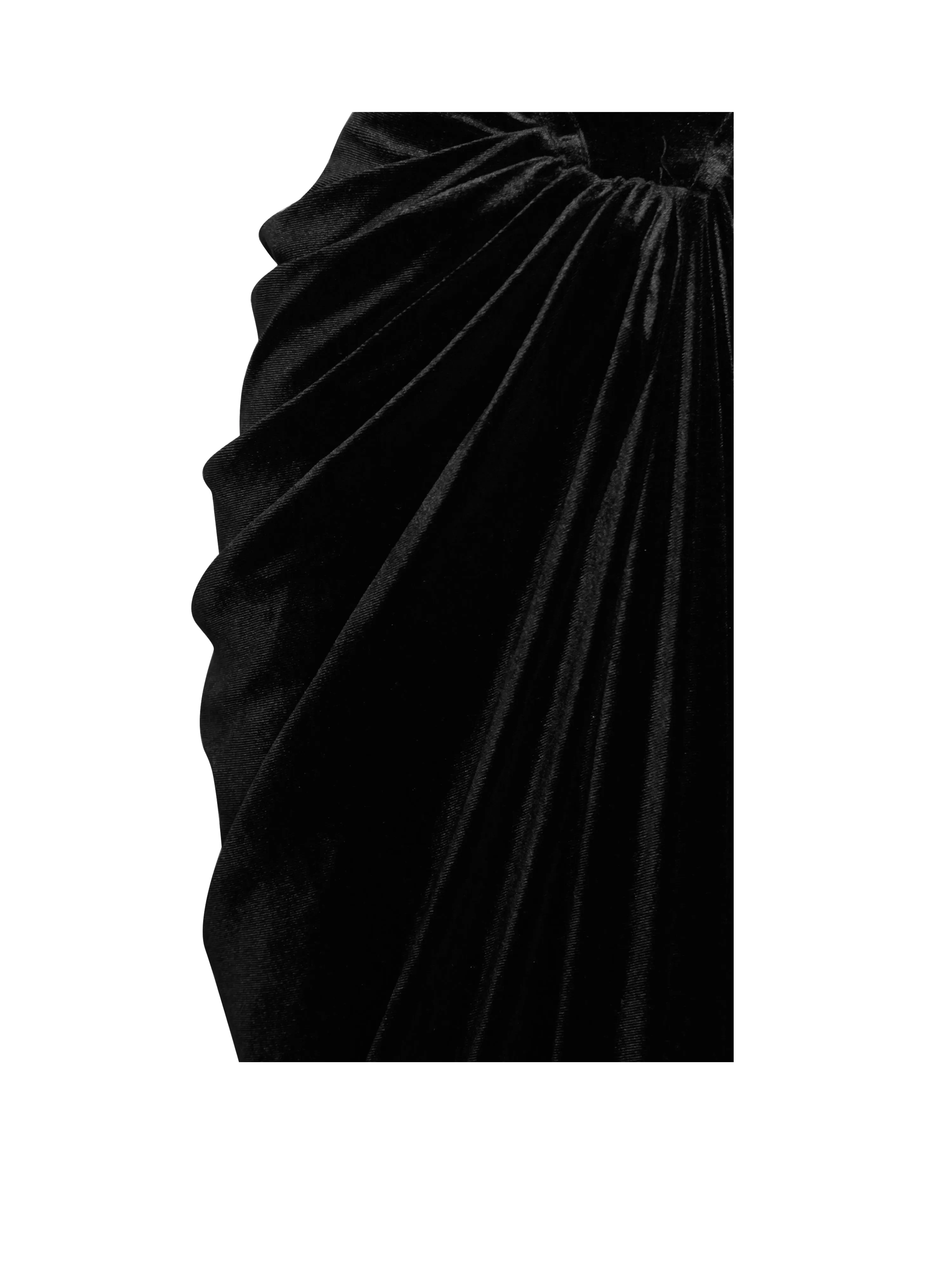 Quintessa Black Lace Velvet Graceful Corset Off Shoulder Gown