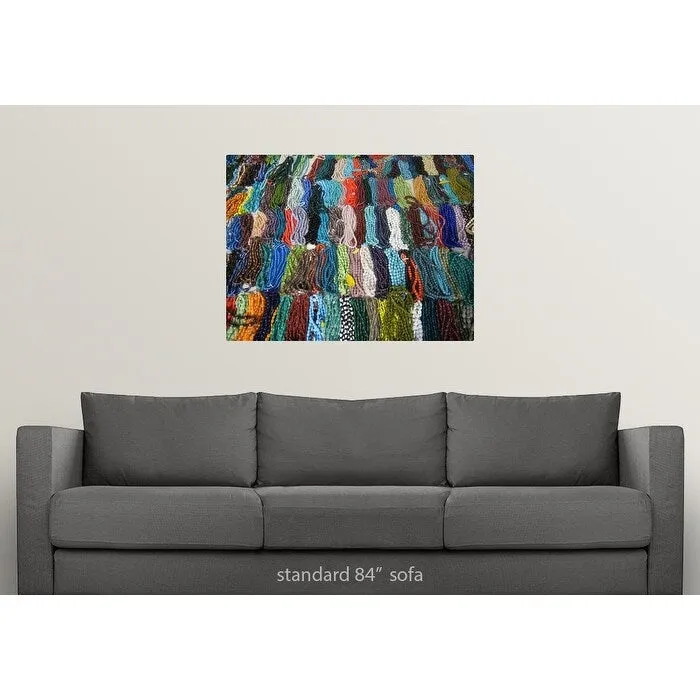 "Colorful necklaces made of artificial gems, beads and stones for sale, Chenna" Poster Print - Multi