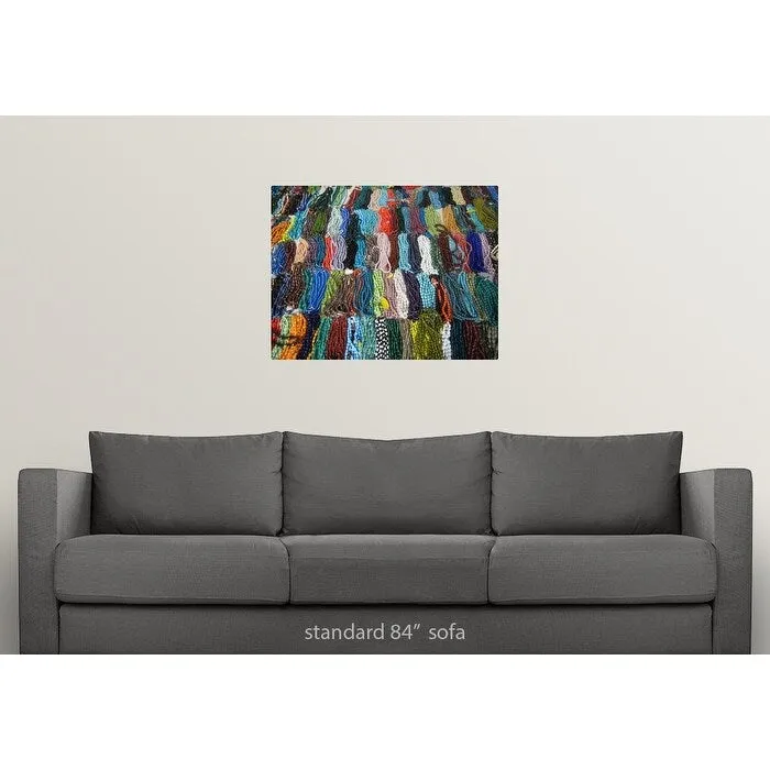"Colorful necklaces made of artificial gems, beads and stones for sale, Chenna" Poster Print - Multi