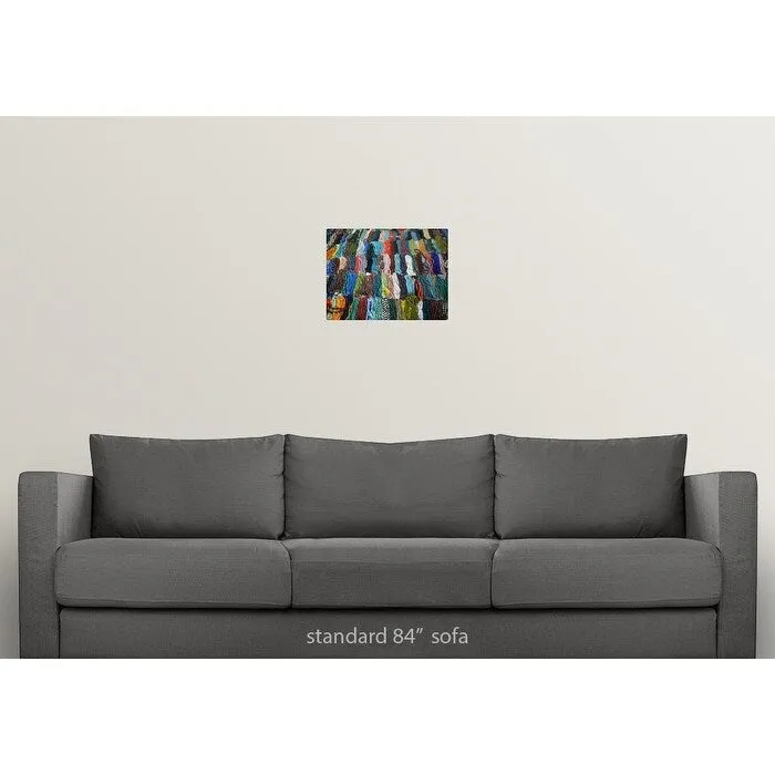 "Colorful necklaces made of artificial gems, beads and stones for sale, Chenna" Poster Print - Multi