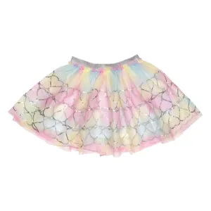 Rainbow Sequin Heart Tutu