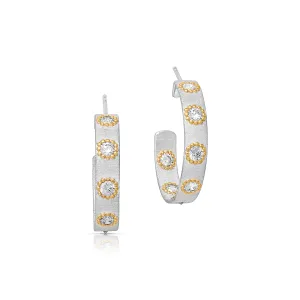 Rhodium Hoops