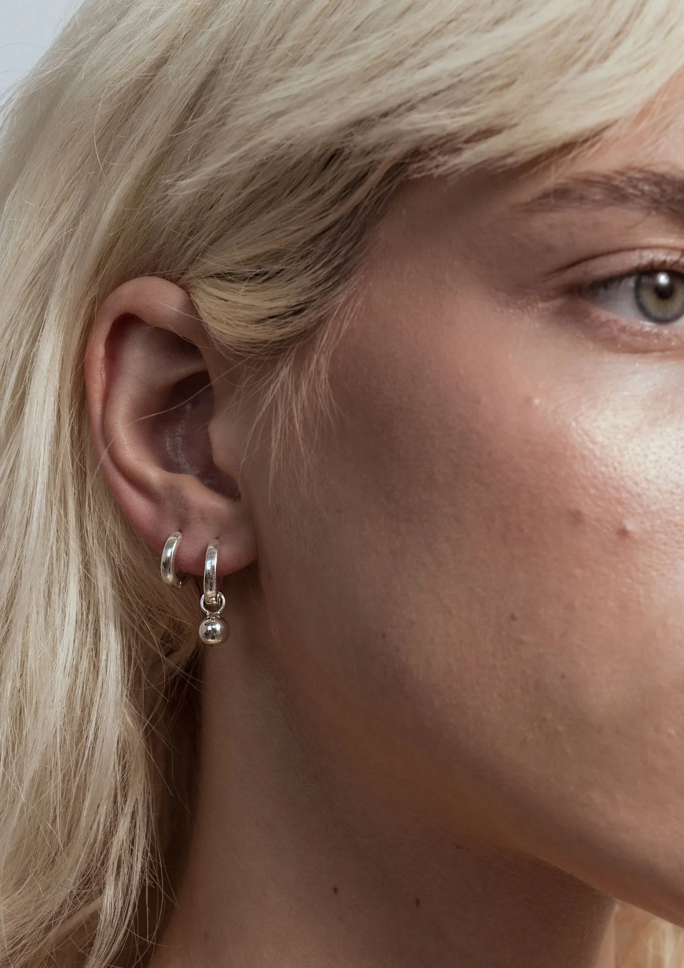 Rio Bubble Hoops Silver