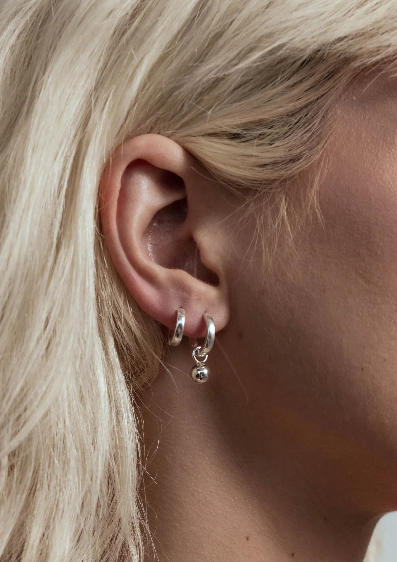Rio Bubble Hoops Silver