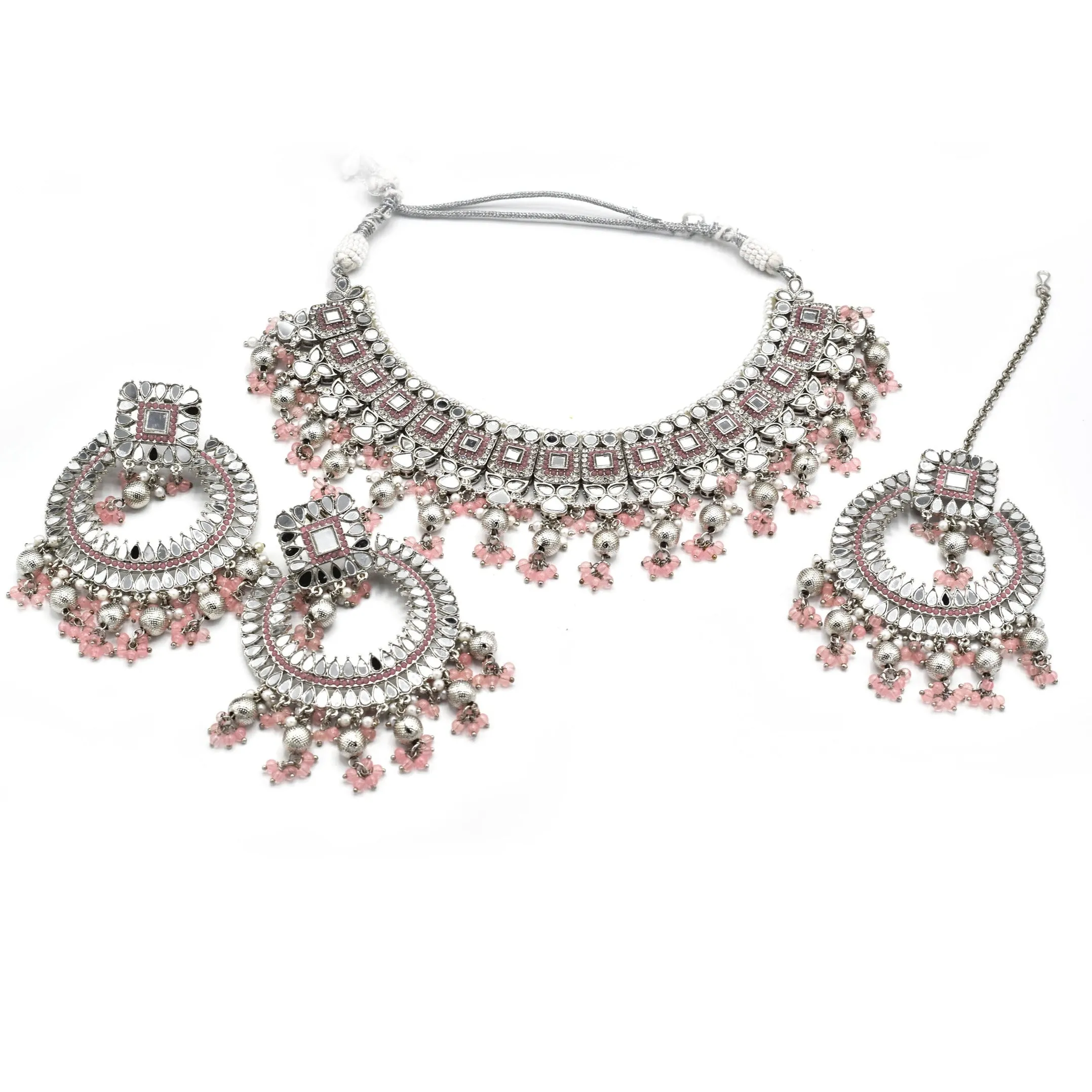 Saima Mirror Set - Pink