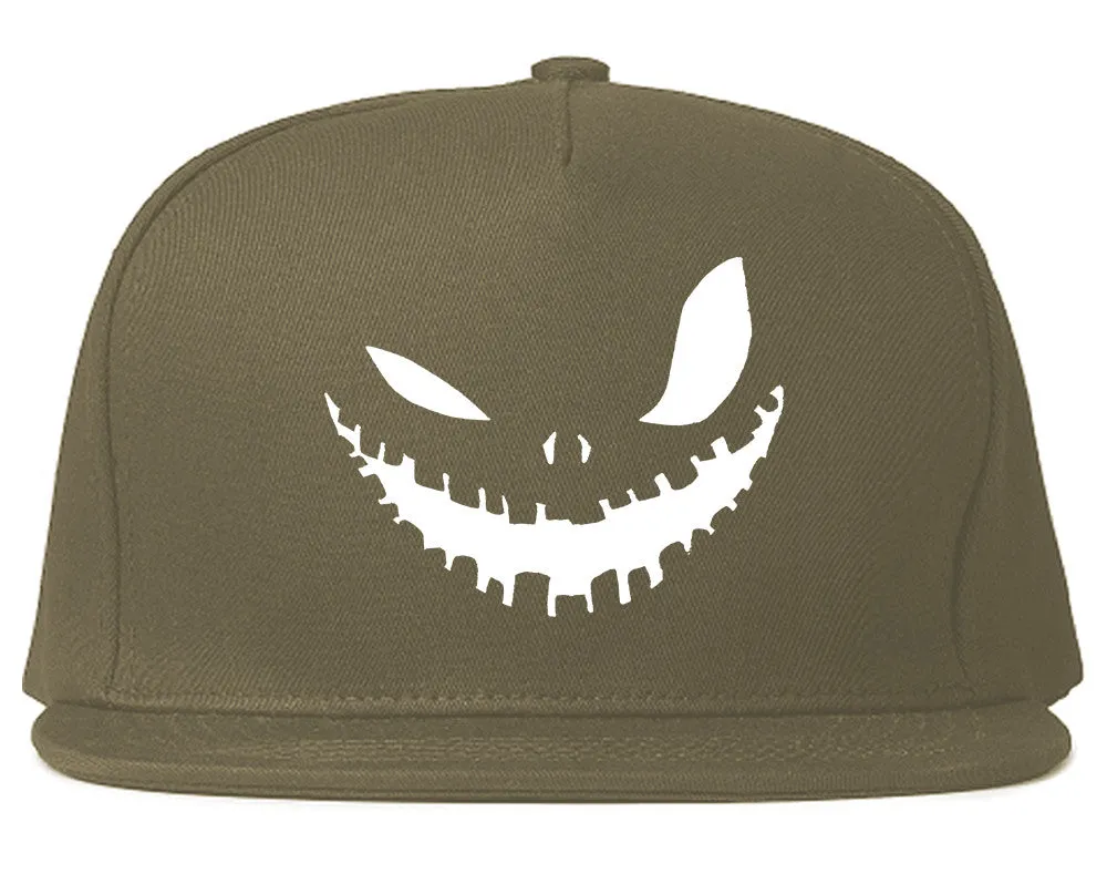 Scary Jack-o-lantern Face Halloween Snapback Hat