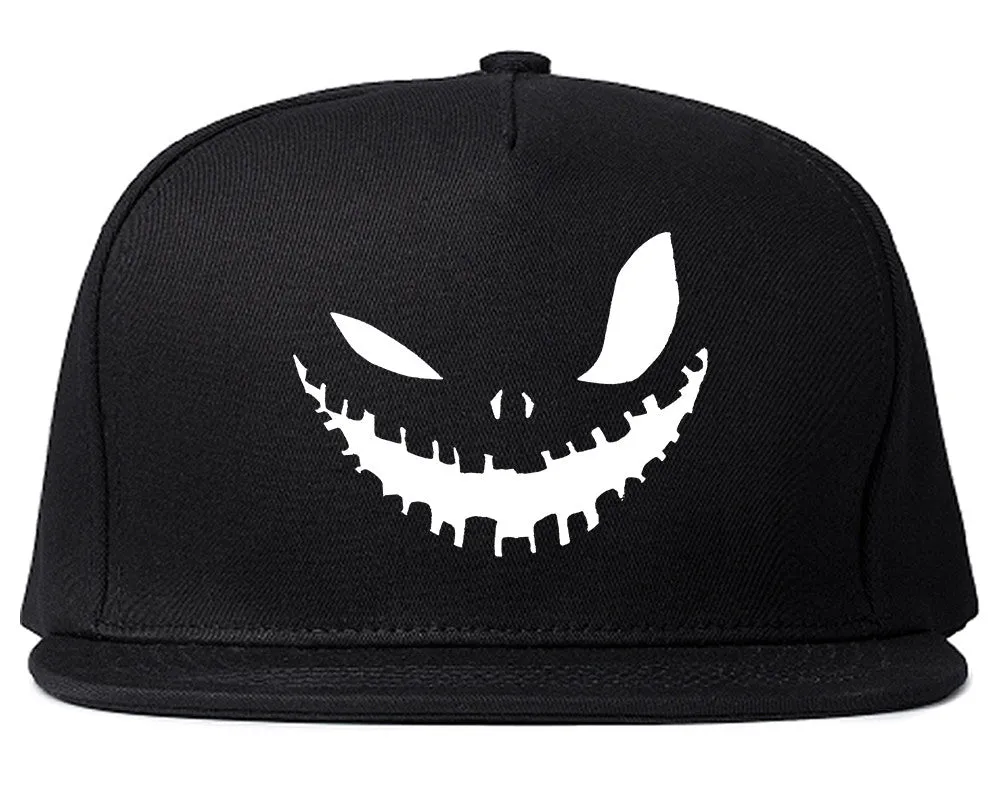 Scary Jack-o-lantern Face Halloween Snapback Hat