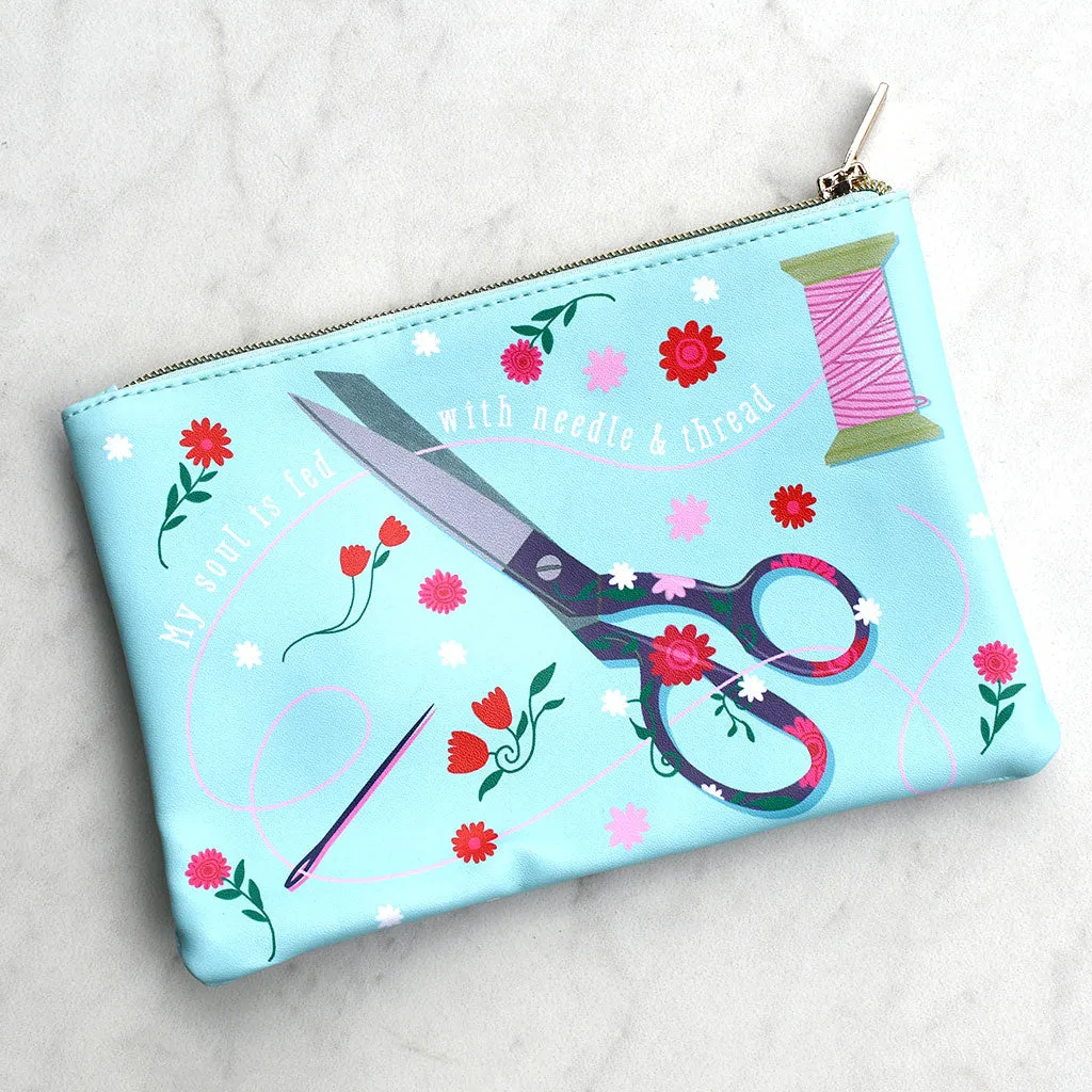 Sewing Themed Zipper Pouch