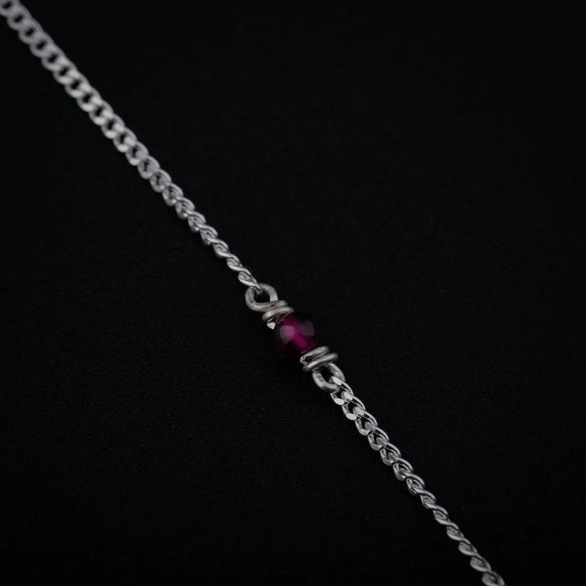 Silver Geometric CZ Stones Necklace