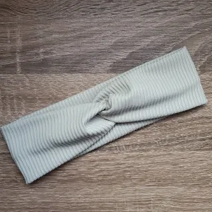 Silver Thin Rib Knit