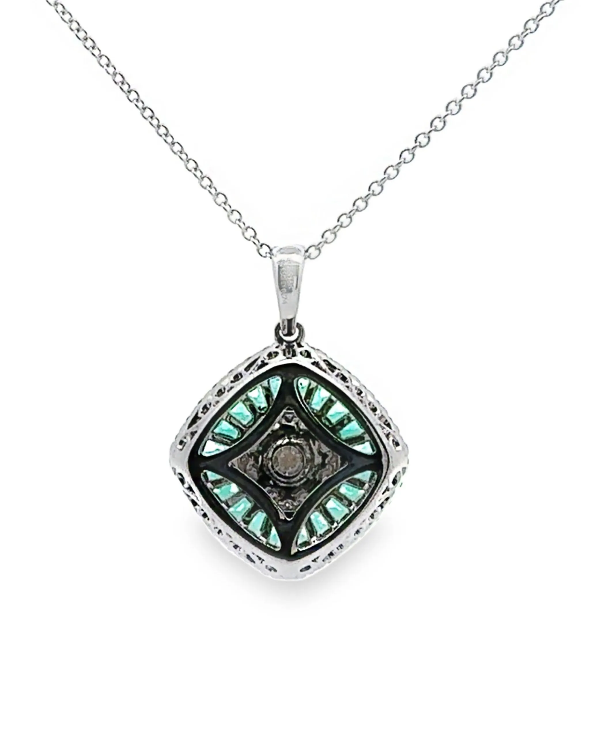 Simon G. LP4799-EM 18K White Gold Necklace