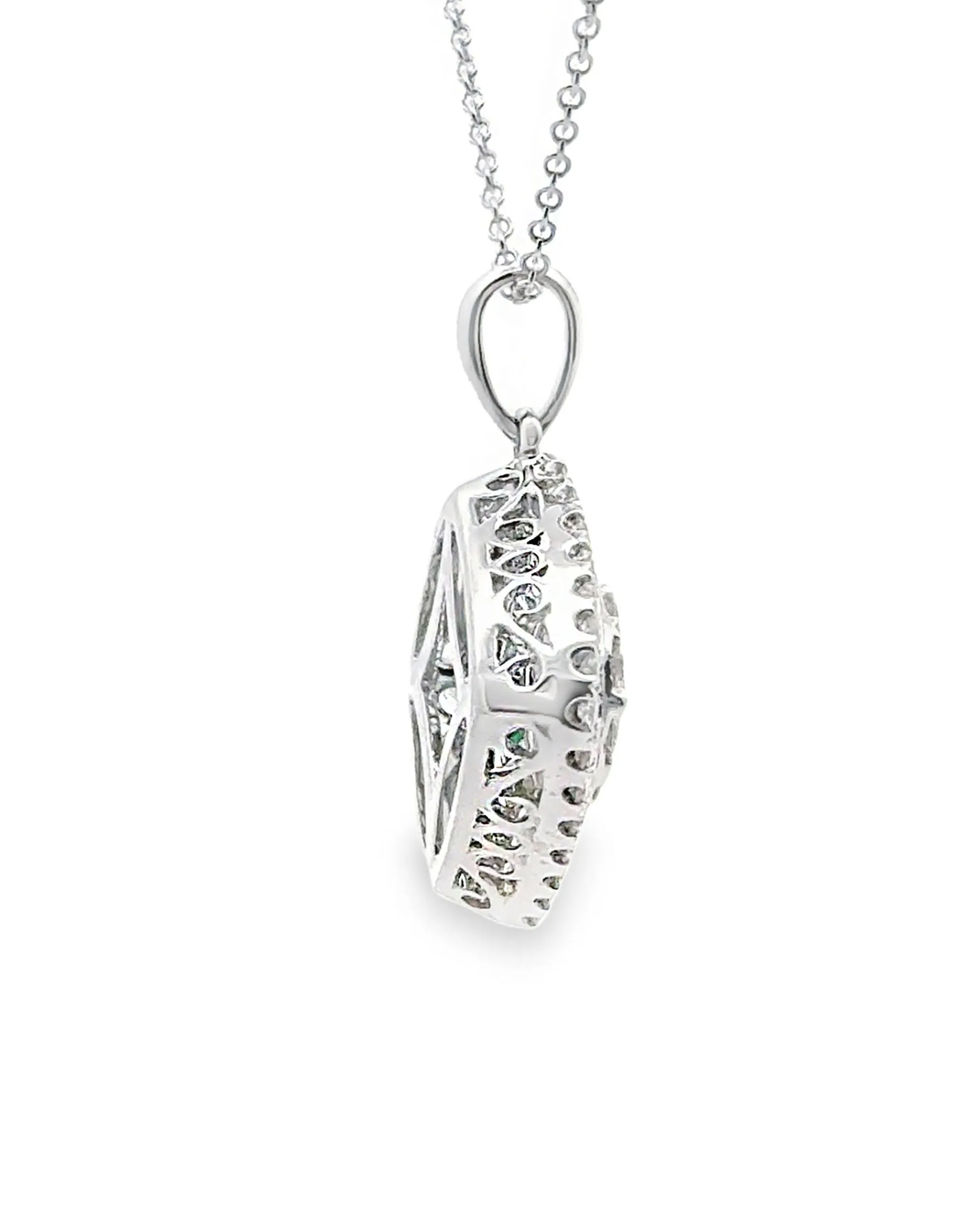 Simon G. LP4799-EM 18K White Gold Necklace