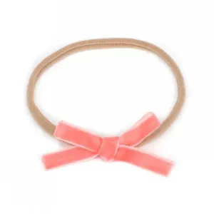 Sister Bows Petite Velvet Soft Elastic Headbands