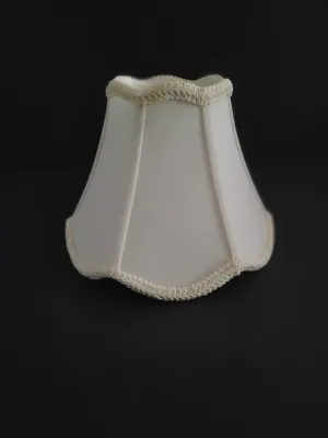 Small Cream Scalloped Table Lampshades