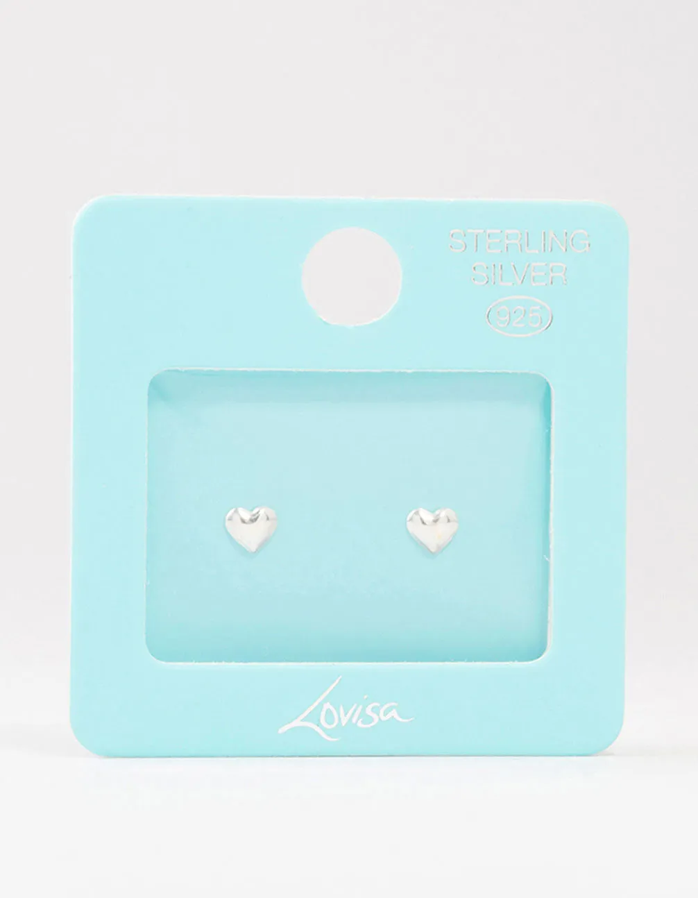 Sterling Silver Mini Puff Heart Stud Earrings