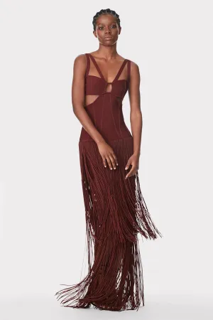 Stunning Allure Graceful Fringe Maxi Dress