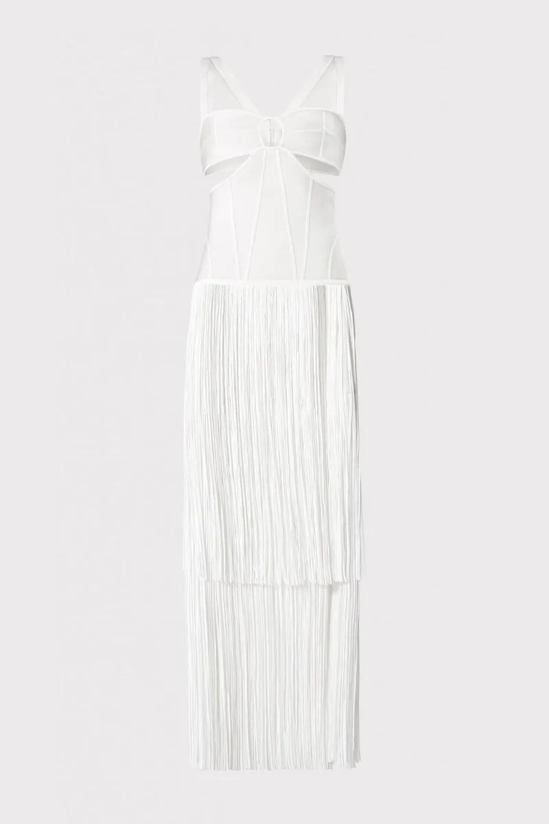 Stunning Allure Graceful Fringe Maxi Dress