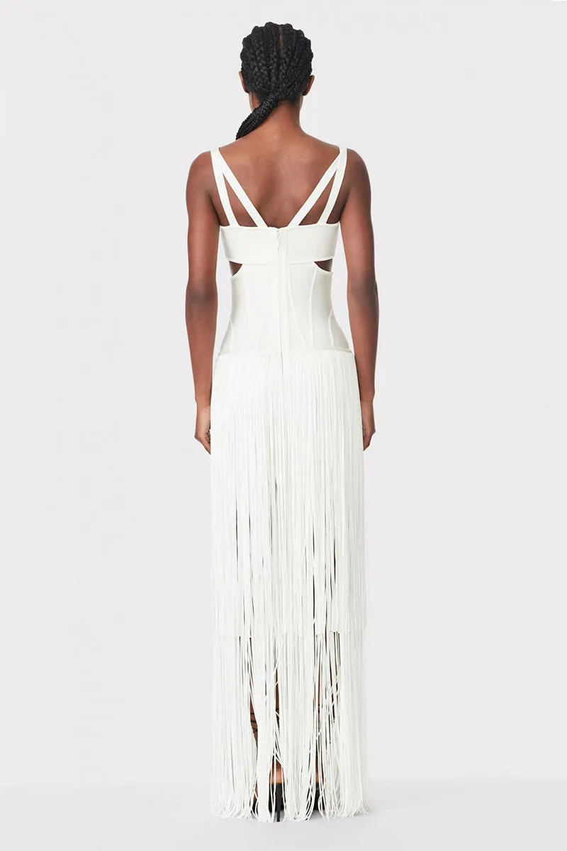 Stunning Allure Graceful Fringe Maxi Dress