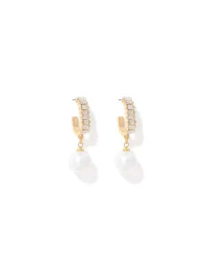 Tina Crystal Pearl Earrings