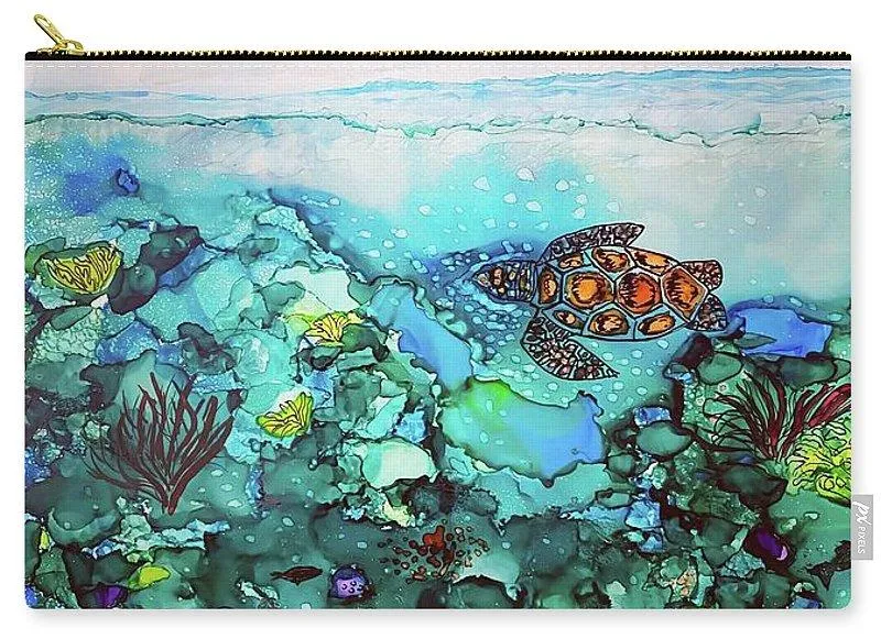 Under The Sea -Turtle Carry-All Pouch