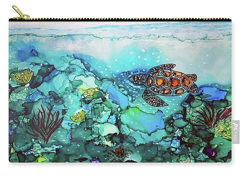 Under The Sea -Turtle Carry-All Pouch