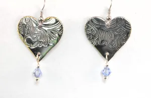 Vintage Silver Heart Earrings