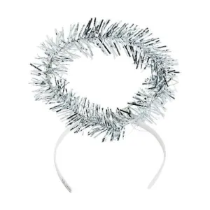 White Tinsel Halos Headbands