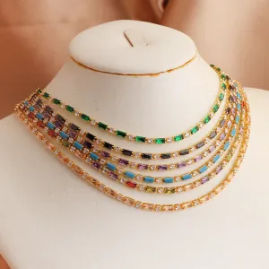 Wholesale Colorful Zircon Necklaces Necklaces